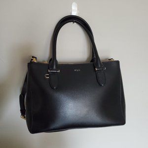 Lauren Ralph Lauren Newbury Double Satchel /Shoulder Bag Black